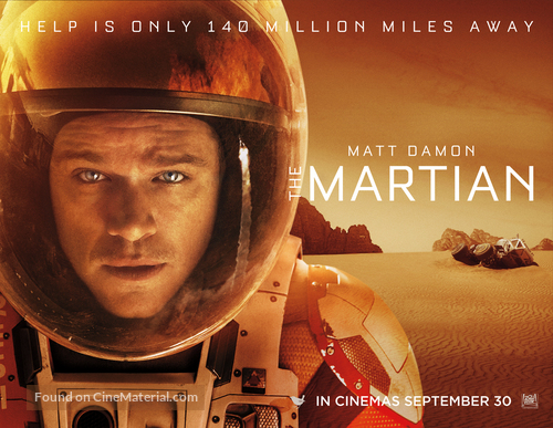 The Martian - British Movie Poster