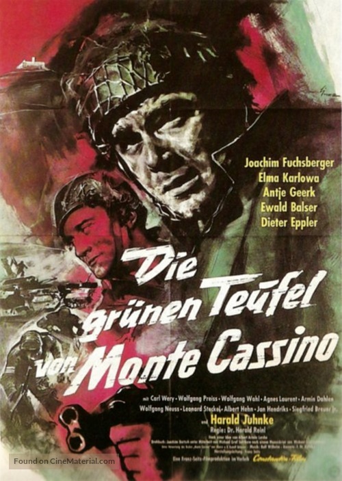 Die gr&uuml;nen Teufel von Monte Cassino - German Movie Poster