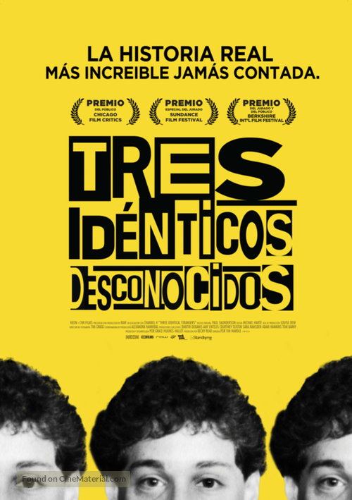 Three Identical Strangers - Spanish Movie Poster