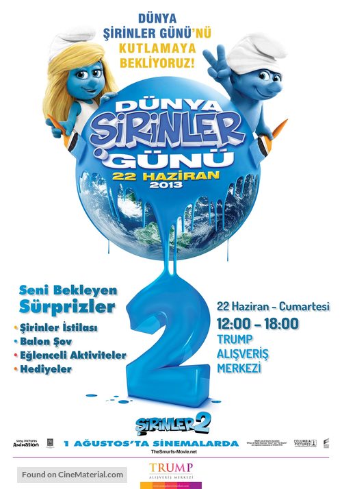 The Smurfs 2 - Turkish Movie Poster