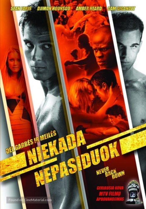 Never Back Down - Lithuanian Movie Poster