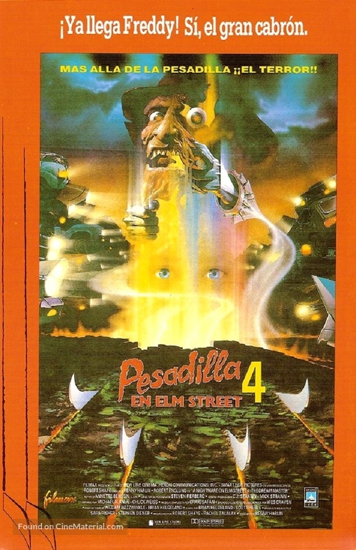 A Nightmare on Elm Street 4: The Dream Master - Spanish VHS movie cover