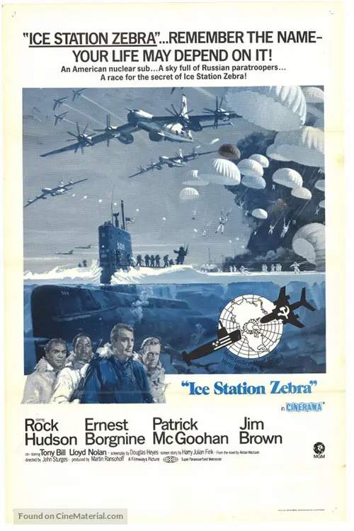 Ice Station Zebra 1968 Movie Poster Ice Station Zebra 1968 Movie Poster