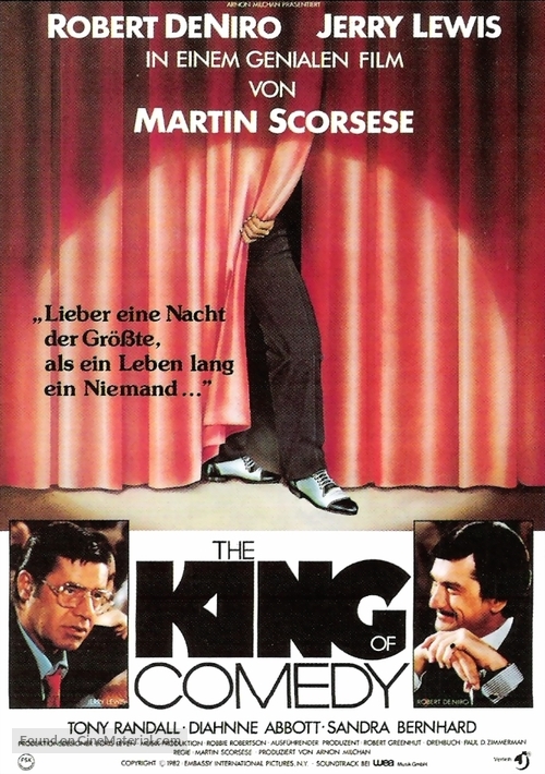 The King of Comedy - German Movie Poster