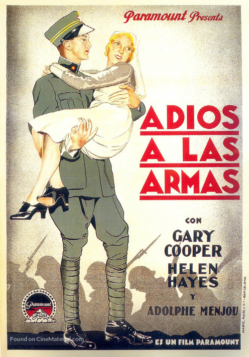 A Farewell to Arms (1932) Spanish movie poster