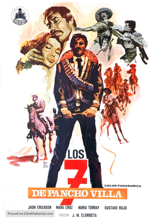 Los 7 de Pancho Villa - Spanish Movie Poster