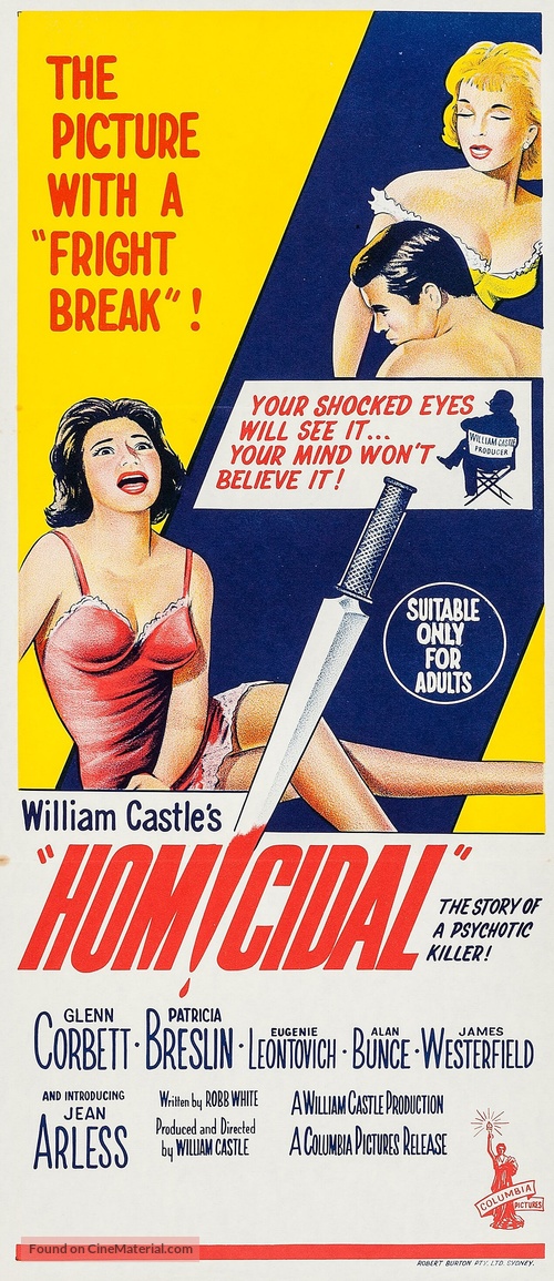 Homicidal - Australian Movie Poster