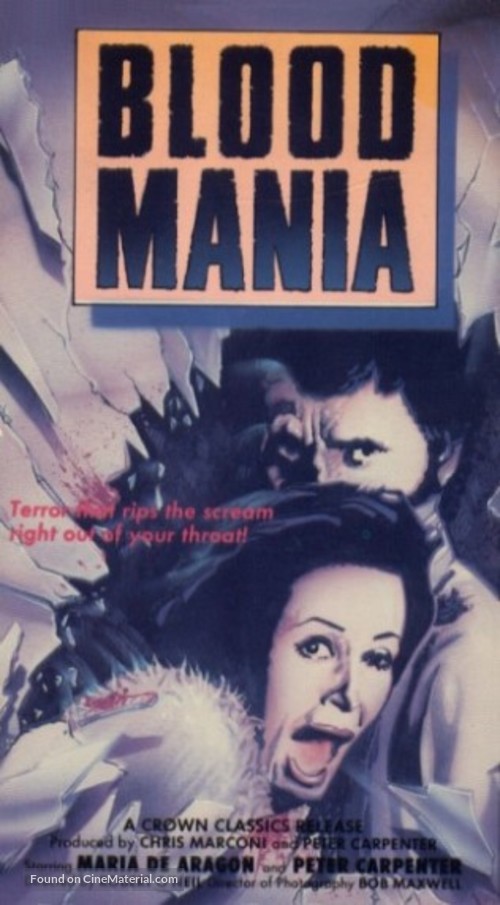 Blood Mania - VHS movie cover