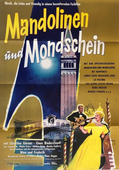Mandolinen und Mondschein - German Movie Poster