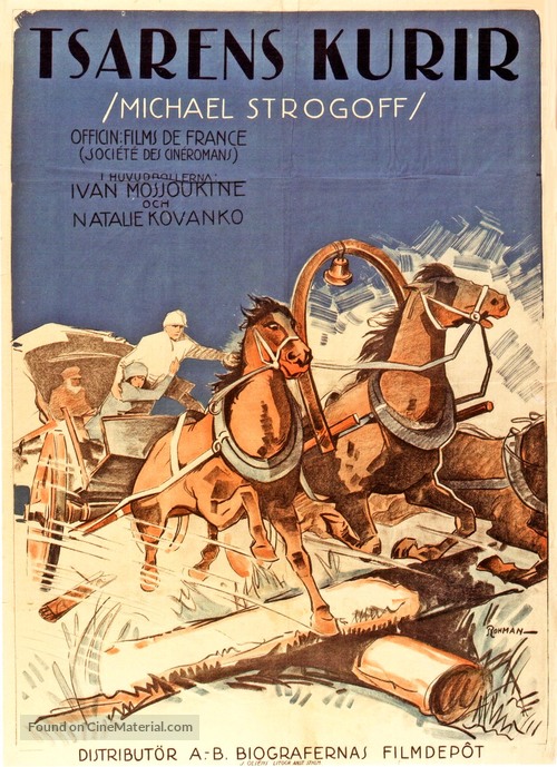 Michel Strogoff - Swedish Movie Poster