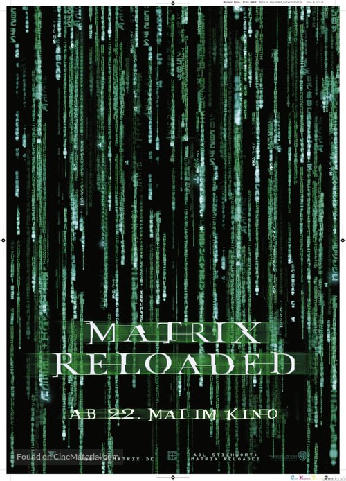 The Matrix Reloaded - German Movie Poster