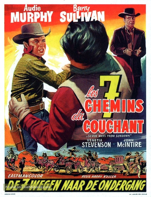 Seven Ways from Sundown - Belgian Movie Poster