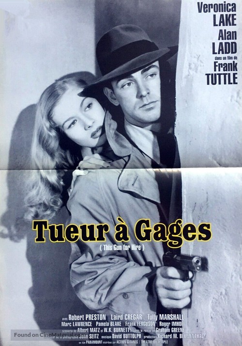 This Gun for Hire - French Re-release movie poster