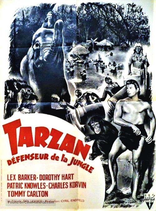 Tarzan&#039;s Savage Fury - French Movie Poster