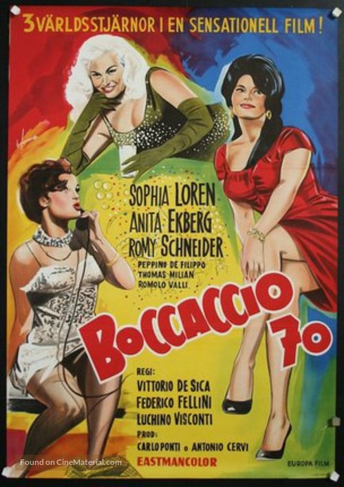Boccaccio &#039;70 - Swedish Movie Poster