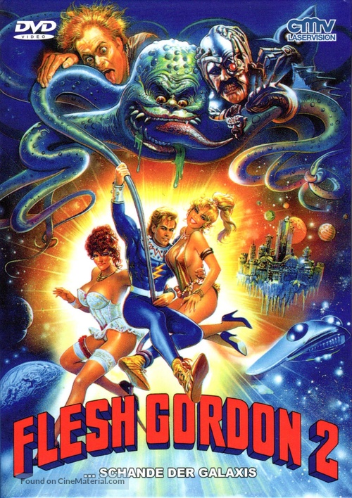 Flesh Gordon Meets the Cosmic Cheerleaders - German DVD movie cover