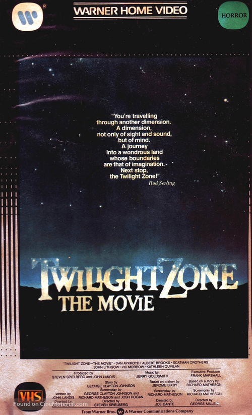 Twilight Zone: The Movie - VHS movie cover