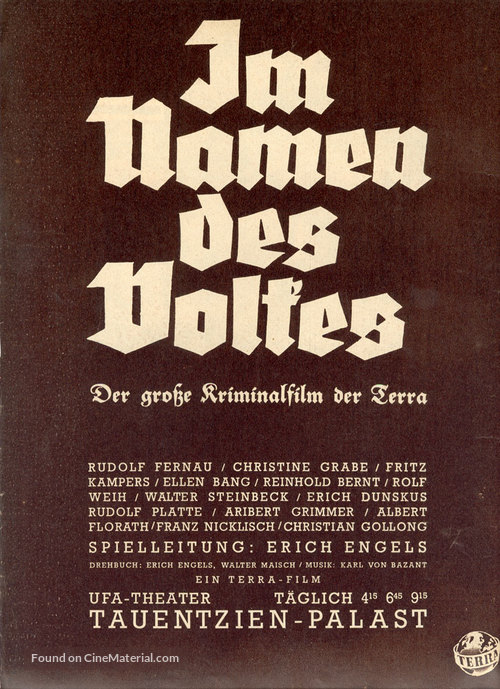 Im Namen des Volkes - German poster