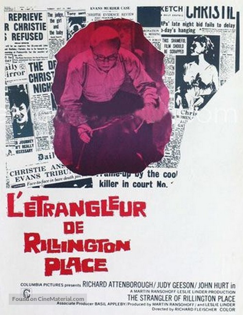 10 Rillington Place - French Movie Poster