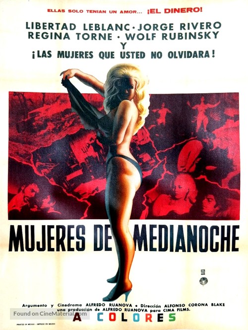 Mujeres de medianoche - Mexican Movie Poster