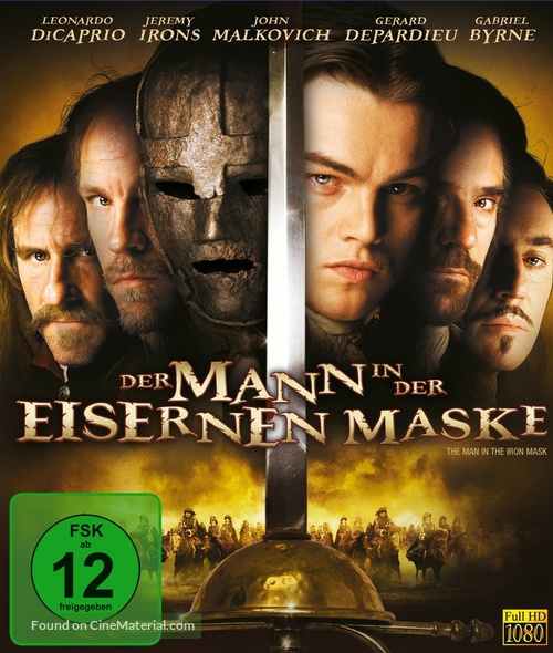 The Man In The Iron Mask - German Blu-Ray movie cover