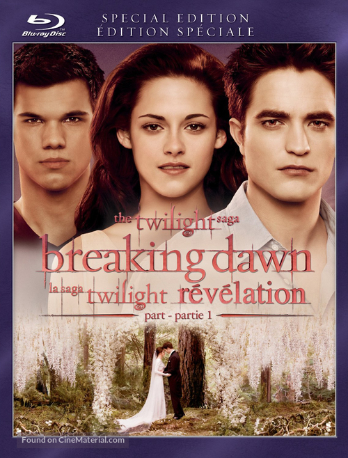 The Twilight Saga: Breaking Dawn - Part 1 - Canadian Blu-Ray movie cover