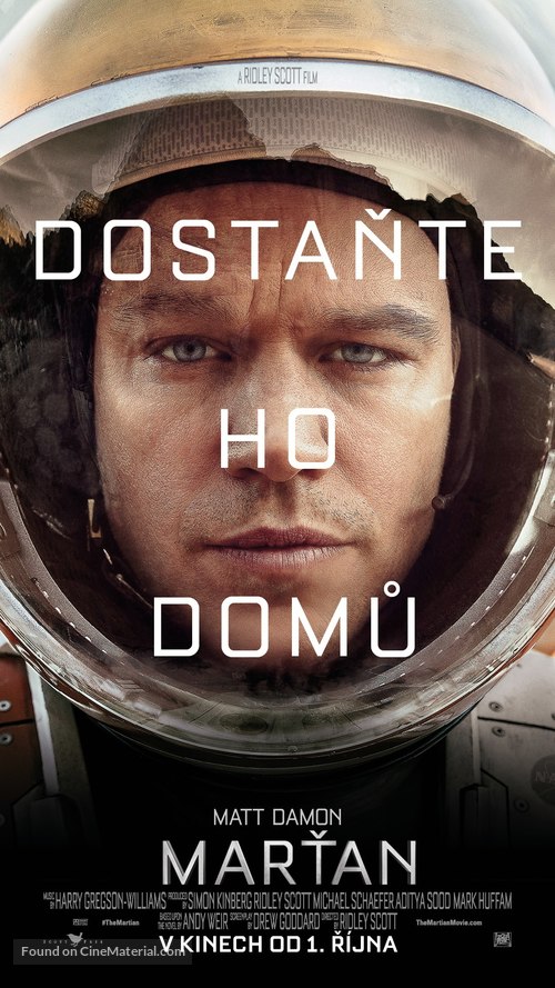 The Martian - Czech Movie Poster