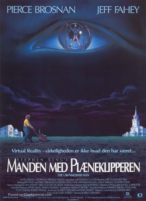 The Lawnmower Man - Danish Movie Poster