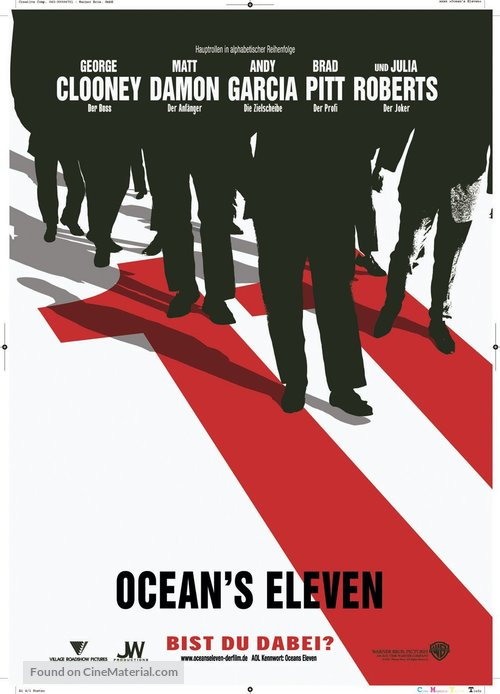 Ocean&#039;s Eleven - German Teaser movie poster