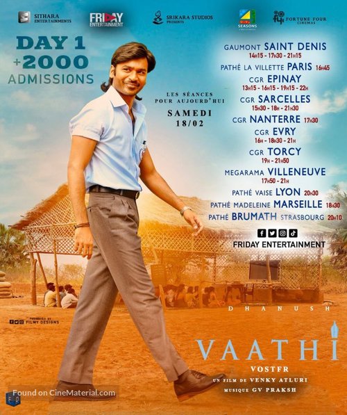 Vaathi - French Movie Poster