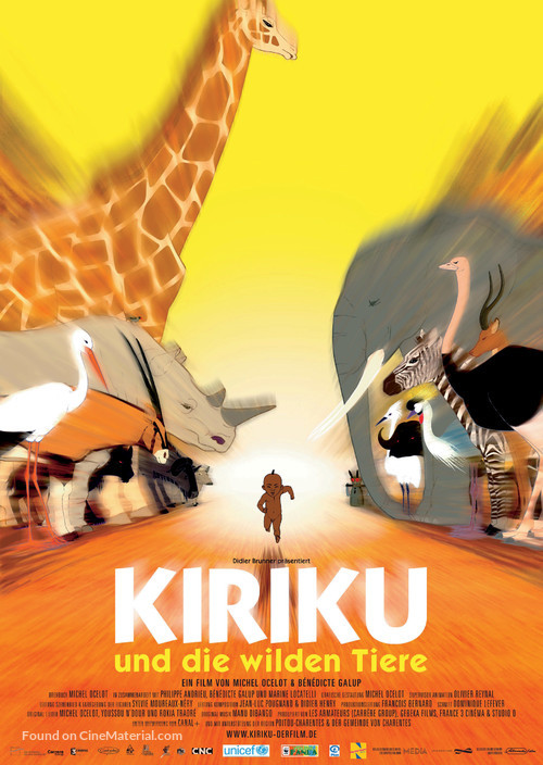 Kirikou et les b&ecirc;tes sauvages - German Movie Poster