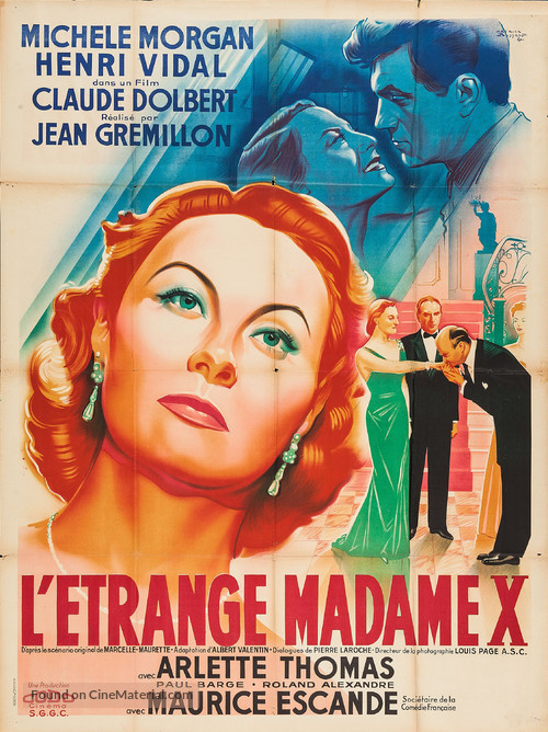 L&#039;&eacute;trange Madame X - French Movie Poster
