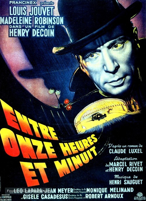 Entre onze heures et minuit - French Movie Poster