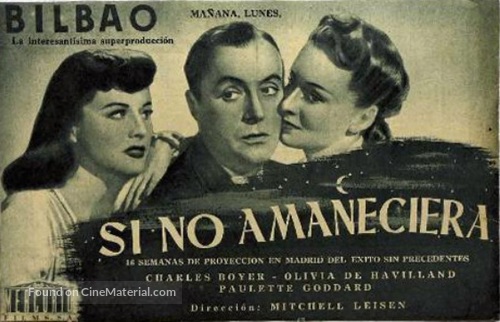 Hold Back the Dawn - Spanish Movie Poster