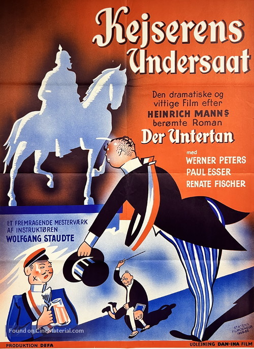 Der Untertan - Danish Movie Poster