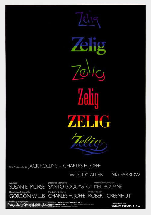 Zelig - Spanish Movie Poster