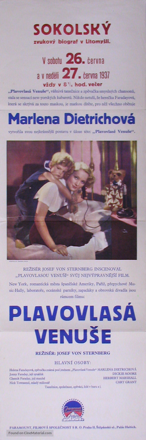 Blonde Venus - Czech Movie Poster