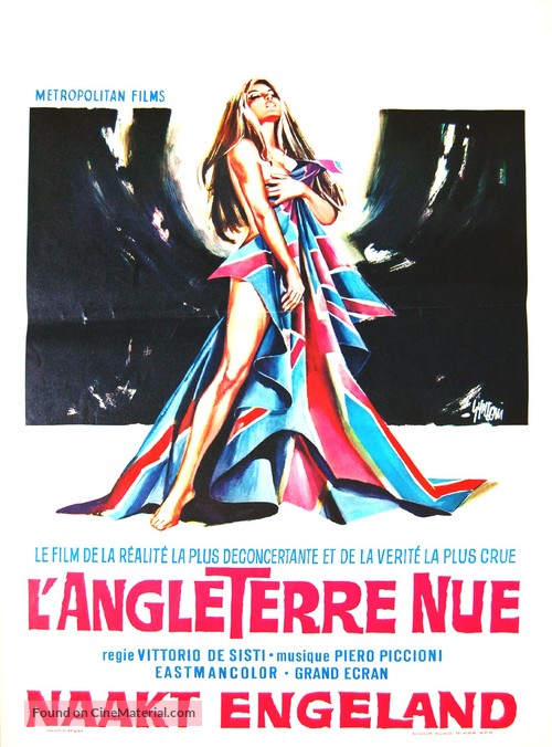 Inghilterra nuda - Belgian Movie Poster