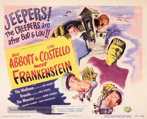 Bud Abbott Lou Costello Meet Frankenstein - Movie Poster