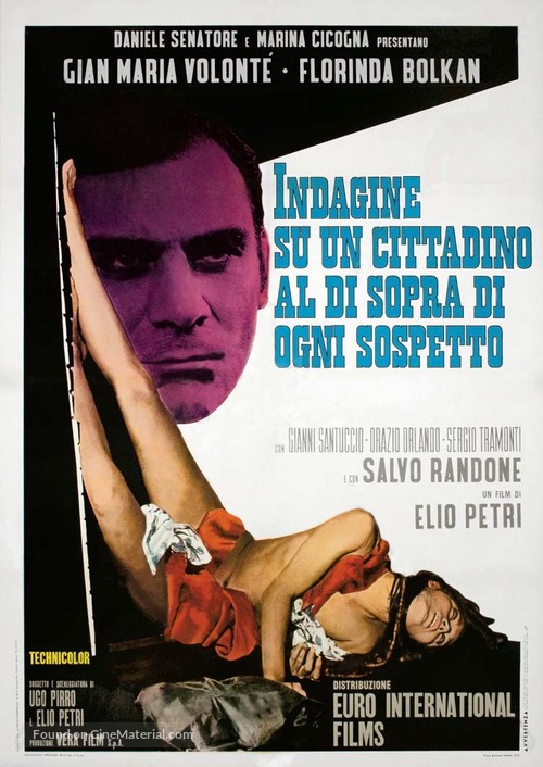 Indagine su un cittadino al di sopra di ogni sospetto - Italian Movie Poster