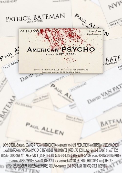 American Psycho - Movie Poster