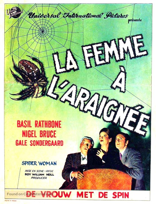 The Spider Woman - Belgian Movie Poster
