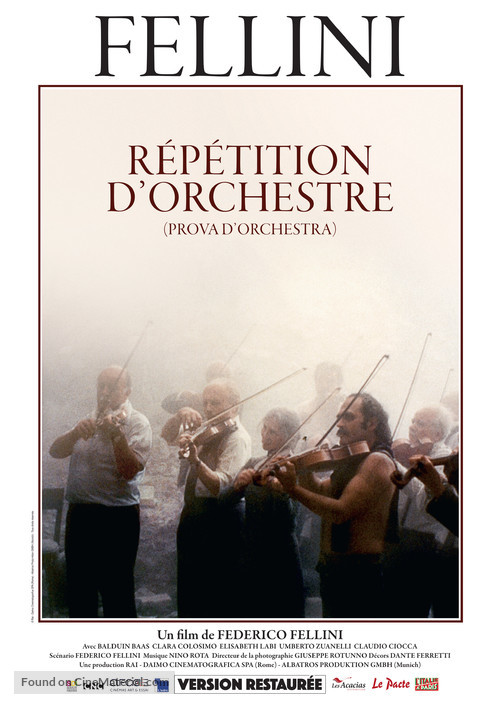Prova d&#039;orchestra - French Re-release movie poster