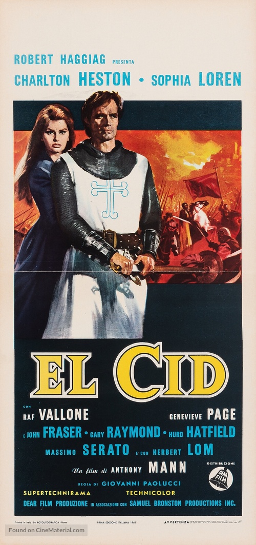 El Cid - Italian Movie Poster