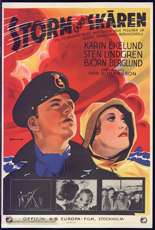 Storm &ouml;ver sk&auml;ren - Swedish Movie Poster