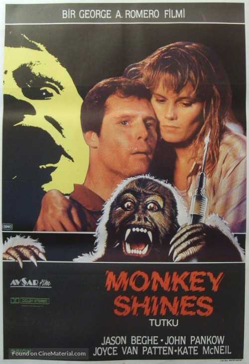 Monkey Shines - Turkish Movie Poster
