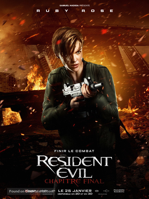 Resident Evil: The Final Chapter - French Movie Poster