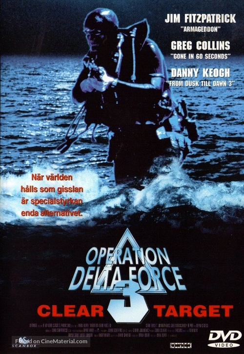Operation Delta Force 3: Clear Target - Swedish DVD movie cover
