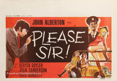 Please Sir! - Belgian Movie Poster