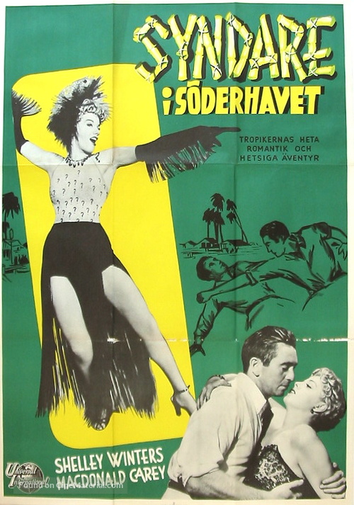 South Sea Sinner - Swedish Movie Poster